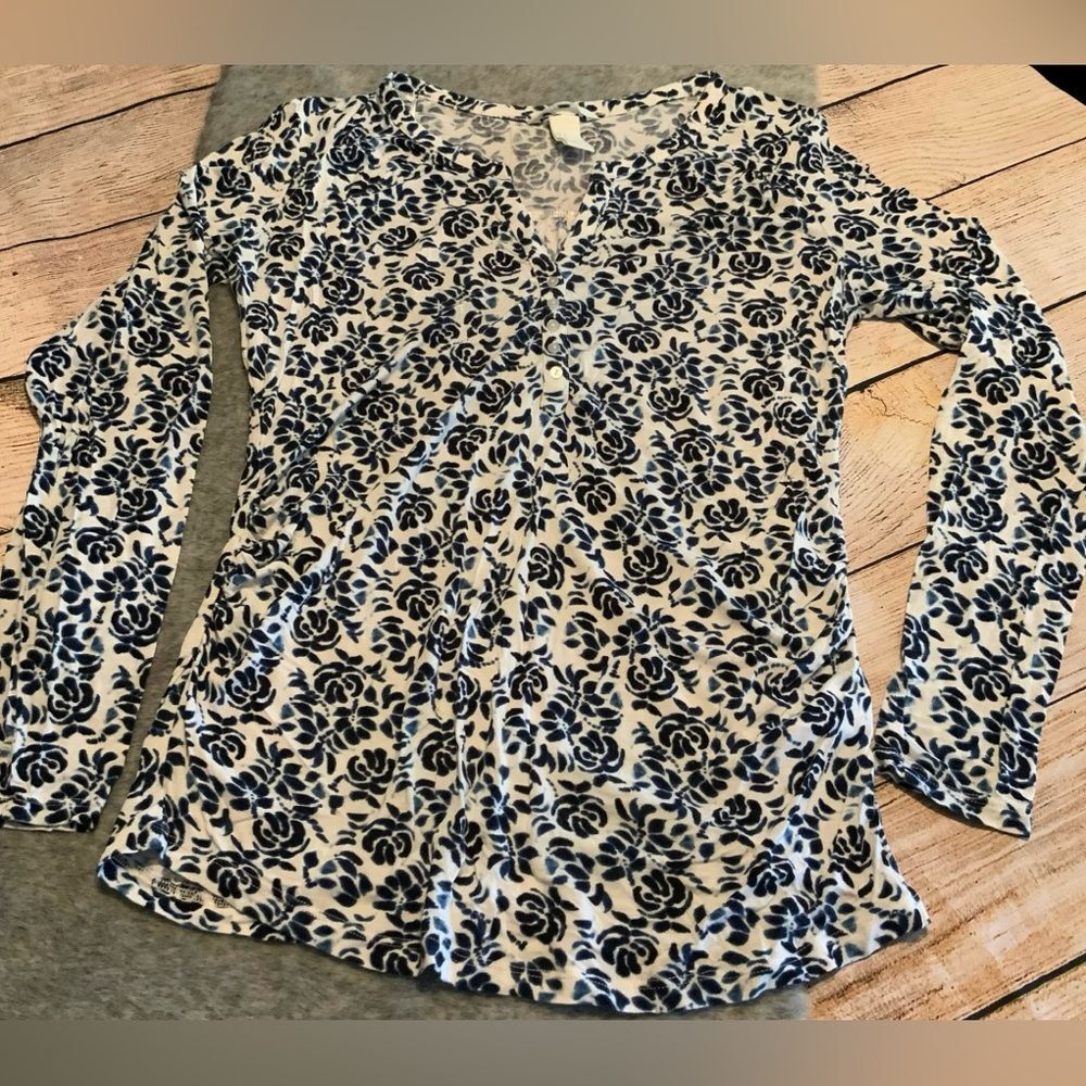 H&M MAMA Long Sleeve Maternity Blouse Size M